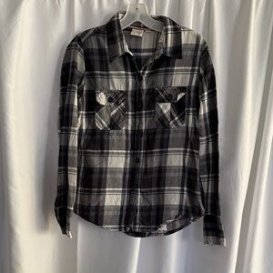 roxy plaid button down / L